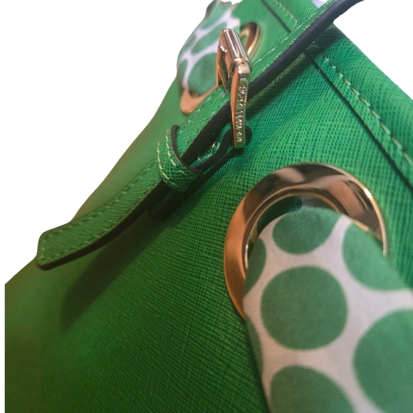 Michael Kors Green Satchel with scarf accent - Picture 4 of 12